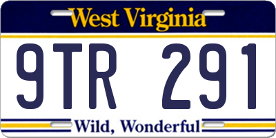 WV license plate 9TR291