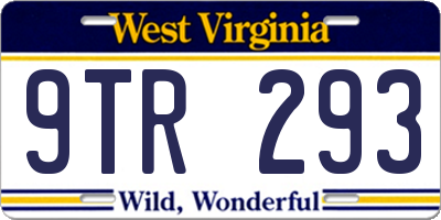 WV license plate 9TR293