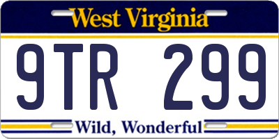 WV license plate 9TR299
