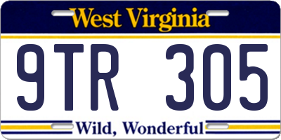 WV license plate 9TR305