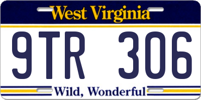 WV license plate 9TR306