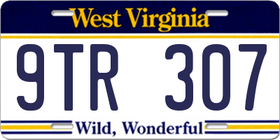 WV license plate 9TR307