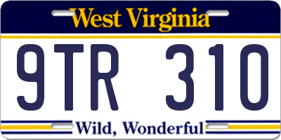 WV license plate 9TR310