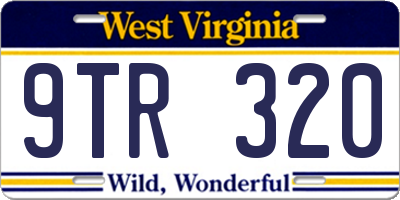 WV license plate 9TR320