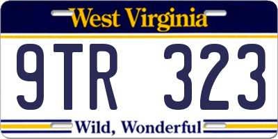 WV license plate 9TR323