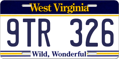 WV license plate 9TR326