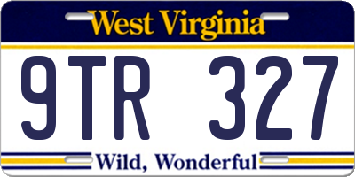 WV license plate 9TR327