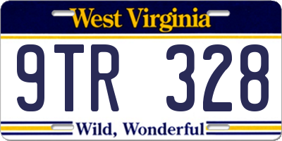 WV license plate 9TR328