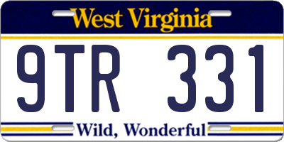 WV license plate 9TR331