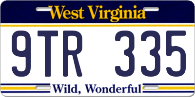 WV license plate 9TR335