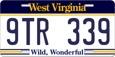 WV license plate 9TR339