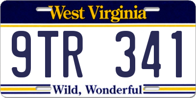 WV license plate 9TR341