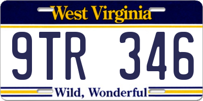 WV license plate 9TR346