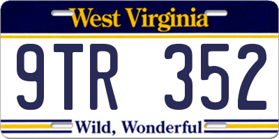 WV license plate 9TR352