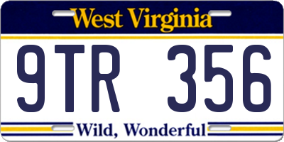 WV license plate 9TR356