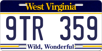 WV license plate 9TR359