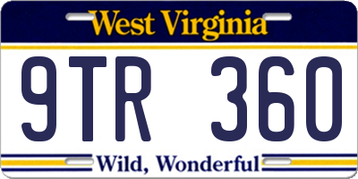 WV license plate 9TR360