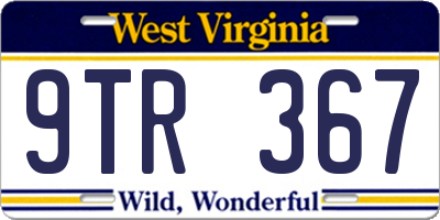 WV license plate 9TR367