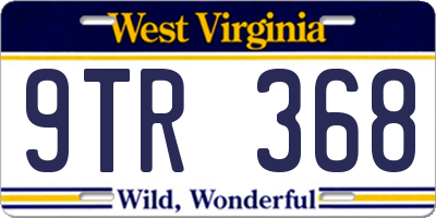 WV license plate 9TR368