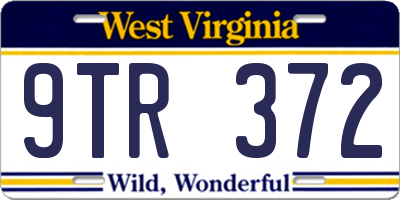 WV license plate 9TR372