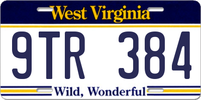 WV license plate 9TR384