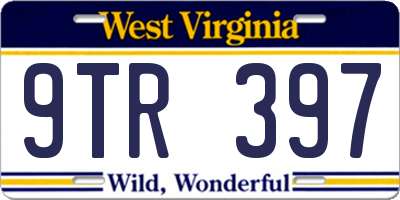 WV license plate 9TR397