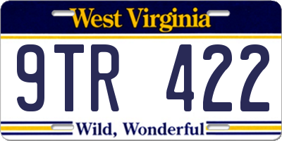 WV license plate 9TR422