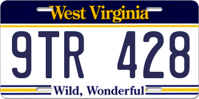 WV license plate 9TR428
