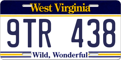 WV license plate 9TR438