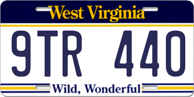 WV license plate 9TR440