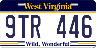 WV license plate 9TR446