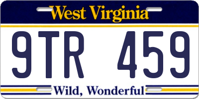 WV license plate 9TR459