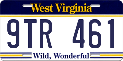 WV license plate 9TR461