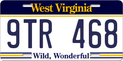 WV license plate 9TR468
