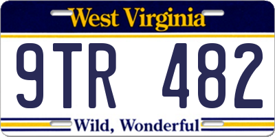WV license plate 9TR482