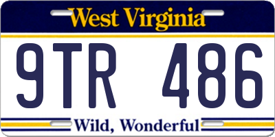 WV license plate 9TR486