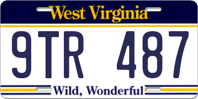 WV license plate 9TR487