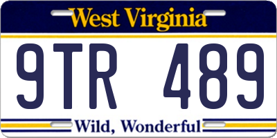 WV license plate 9TR489