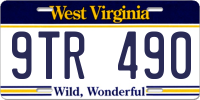 WV license plate 9TR490