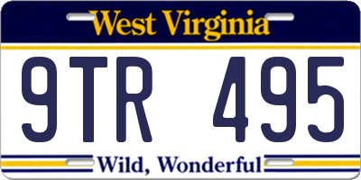 WV license plate 9TR495