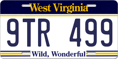 WV license plate 9TR499