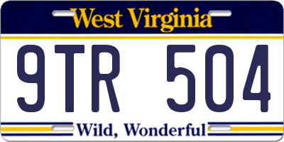 WV license plate 9TR504