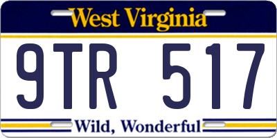 WV license plate 9TR517