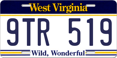 WV license plate 9TR519