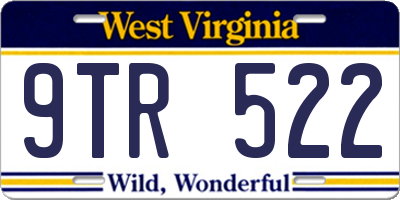 WV license plate 9TR522