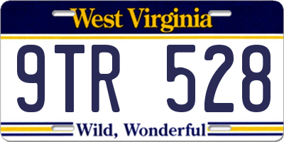 WV license plate 9TR528