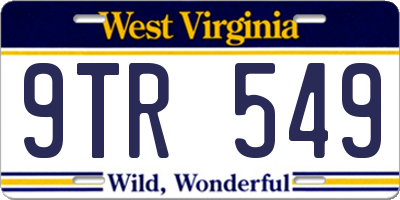 WV license plate 9TR549