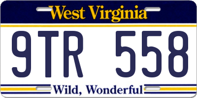 WV license plate 9TR558