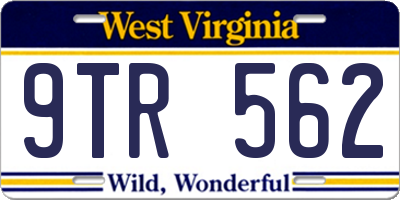 WV license plate 9TR562