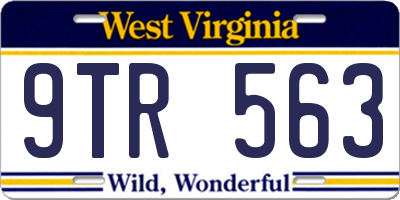 WV license plate 9TR563